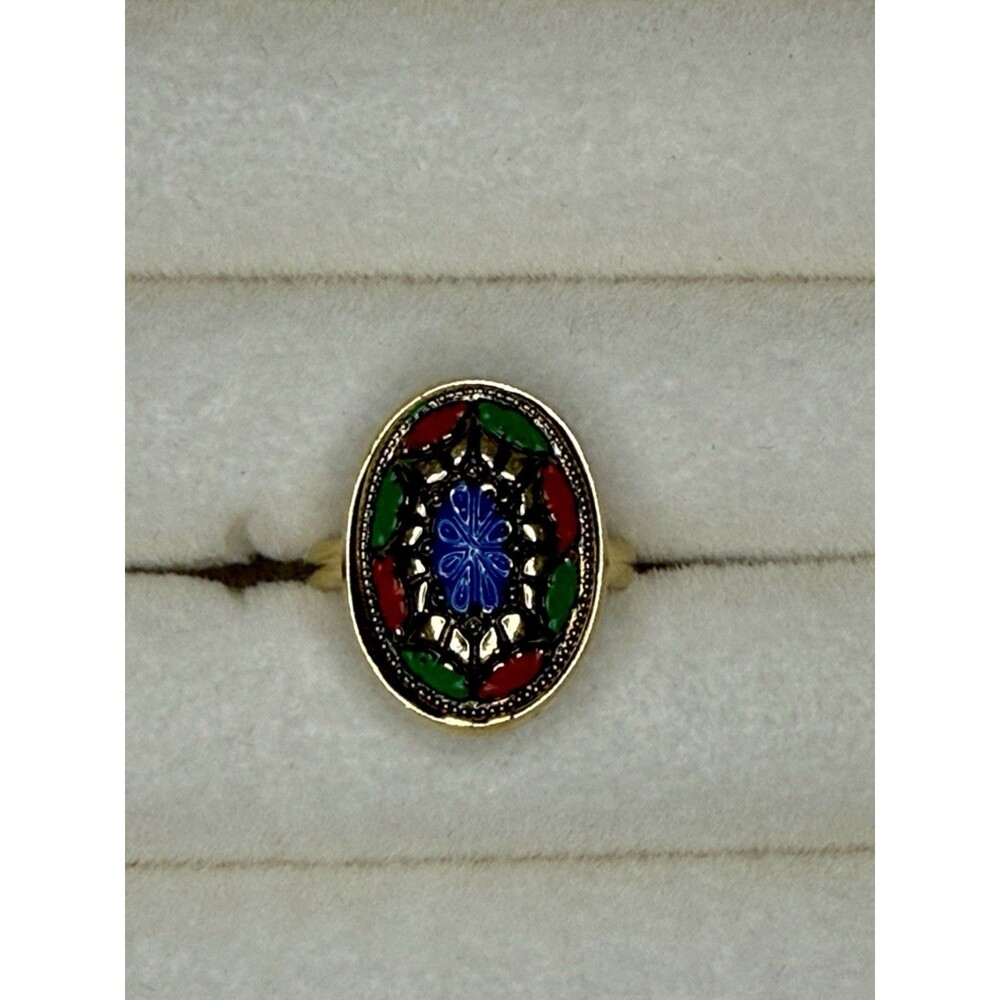 Vintage 1960s Sarah Coventry Light of The East Gold Tone Adjustable Ring